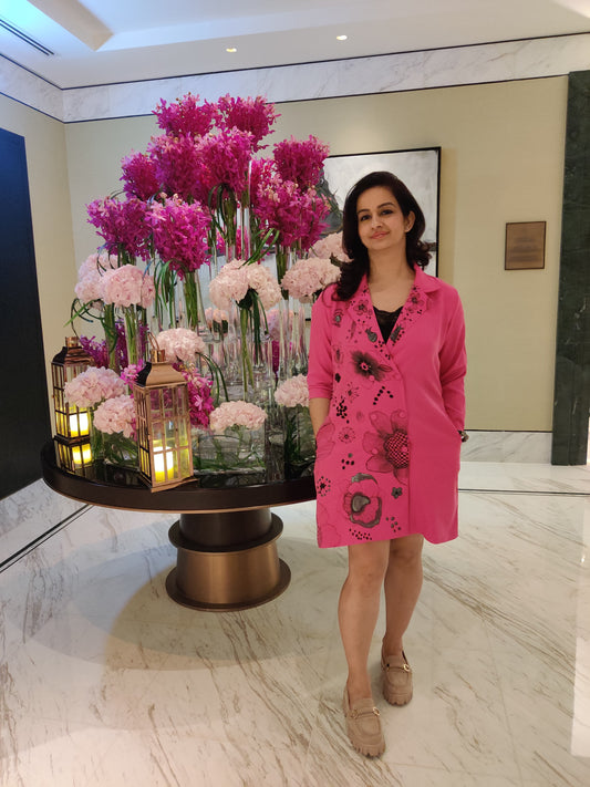 GHP² Rosé Bloom Blazer Dress