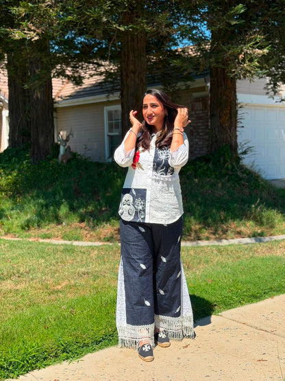 GHP² Chikankari Denim Coord