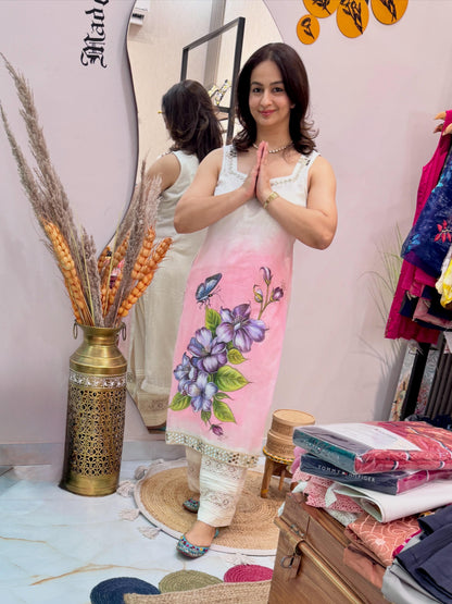 Neelambari | Hand-Painted Kurta Set