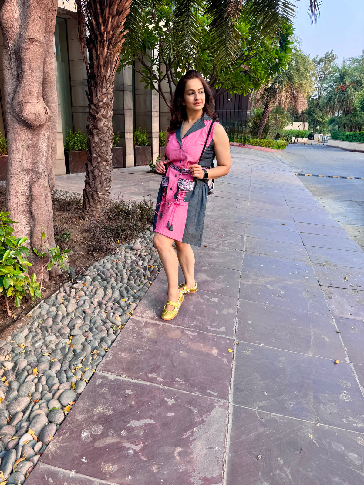 GHP² Denim Wrap Dress