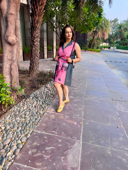 GHP² Denim Wrap Dress